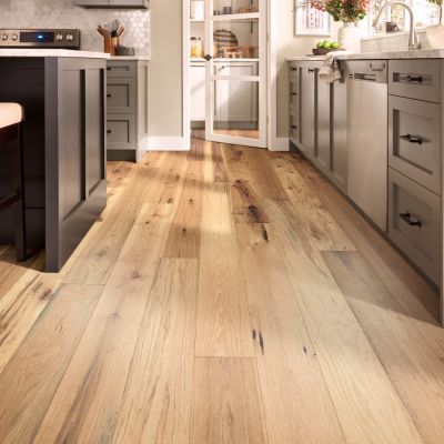 hardwood floors in a bright Ocean City kitchen